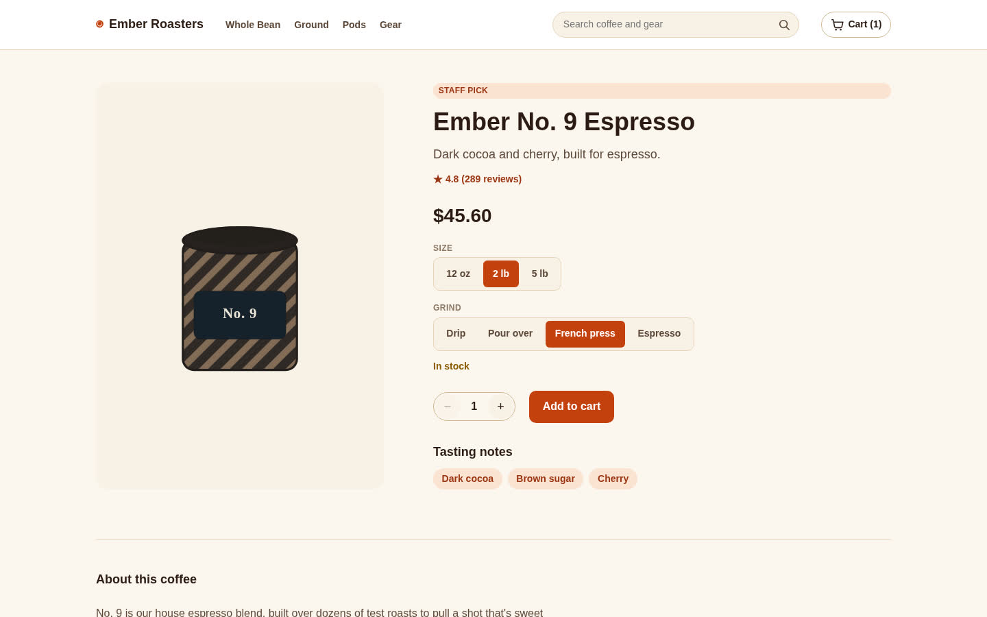 Ember: tela 3